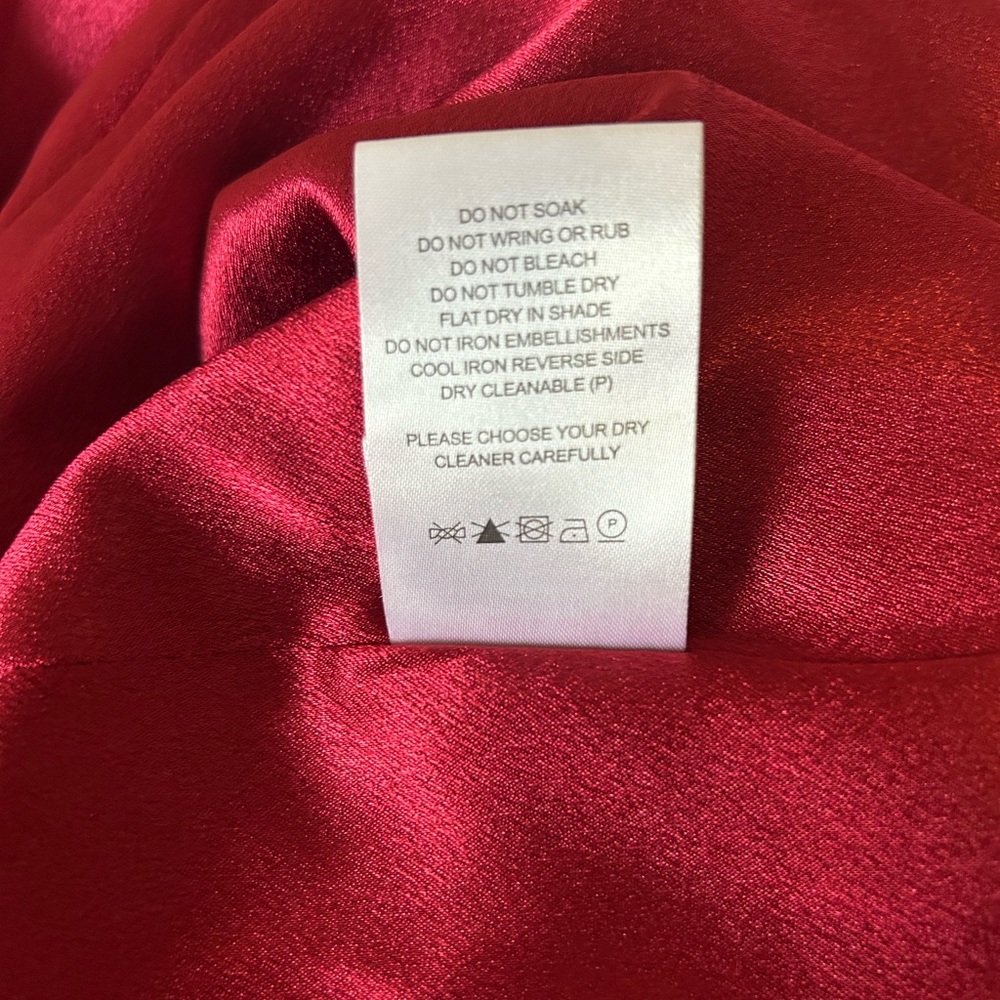 Bronx and Banco Black and Red One-Shoulder Gown Size 6 - Picture 11 of 15